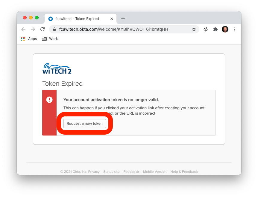 HowTo Recover an Expired Okta Activation Link wiTECH 2.0 Knowledge Base